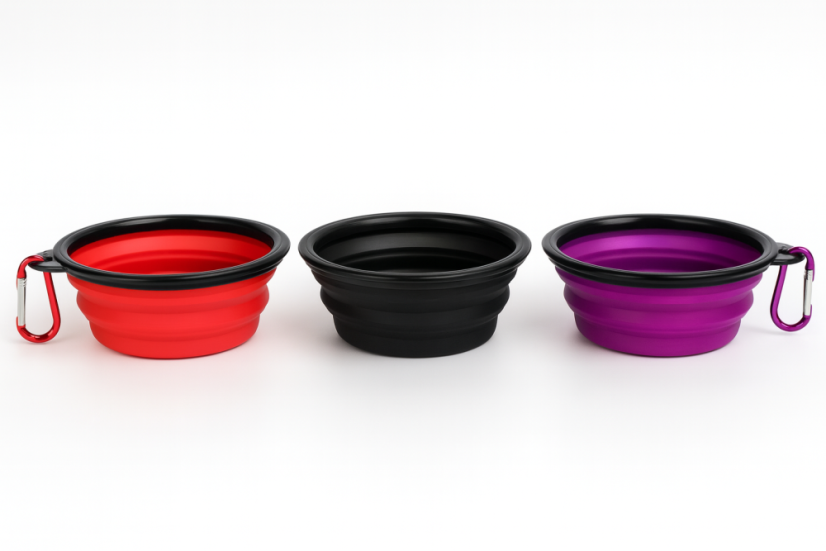 Skládací miska - Barva: Černá, Velikost: 350ml