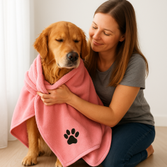 Psí osuška z mikrovlákna